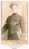 'Gunner Alfred Sidney 'Fred' Wood, Army no.4945, Royal Horse Artillery. Photo taken by Charleton & Son, of Newbridge, Curragh and Dublin. 1900-8 or 1912-14.'  ( Sue Rowbotham).