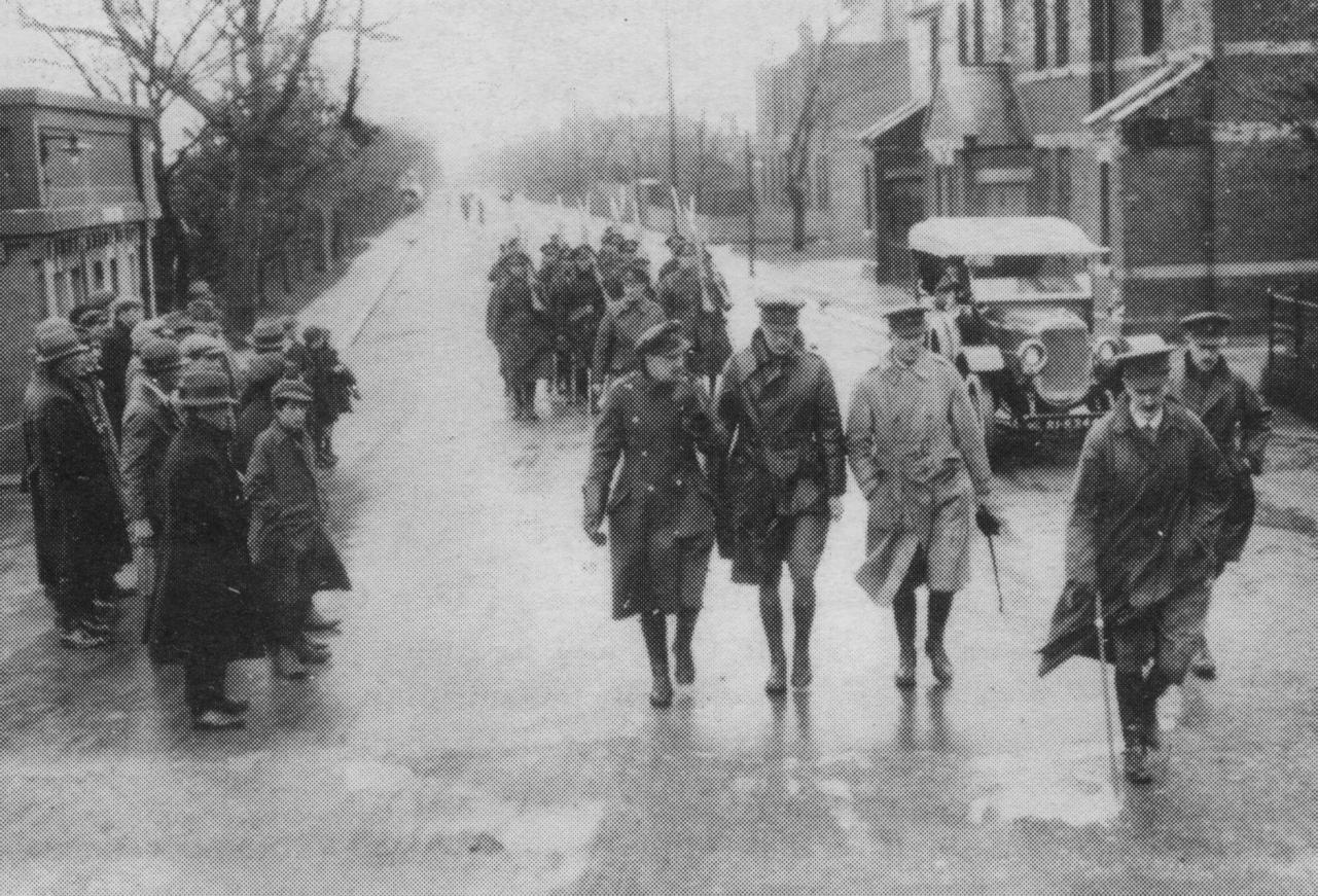 The Handover Group, Lieut-Gen O'Connell and Lieut-Col Sir F. Dalrymple.