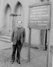 Dean Robert Townley outside St Paul's Garrison Church